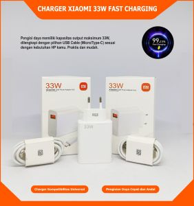 Charger FOR XIAOMI 33W Fast Charging USB Micro & Type C Best Quality