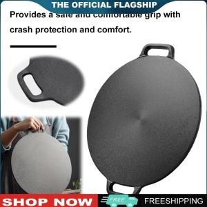 [BONDRE9]กระทะเหล็กหล่อขนาดใหญ่ สำหรับทำแพนเค้กและย่างบาร์บีคิว พื้นผิวไม่ติด ขนาด 14 นิ้ว สีดำ