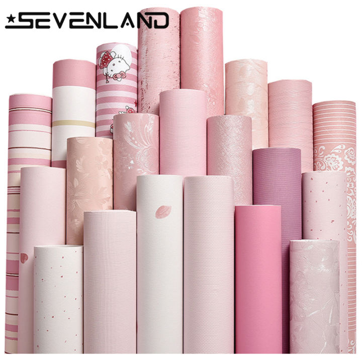 Sevenland 100cmx60cm Self adhesive PVC Waterproof Pink Wallpaper Home ...