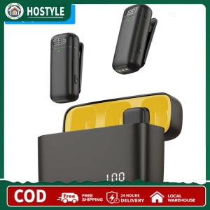 【Free Shipping】 Wireless Collar Microphone with Digital Display Noise Cancelling for Karaoke and Public Address Systems Rechargeable Case