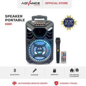 Advance Speaker Bluetooth Mic Wireless K881N BONUS Mic Wireless - FREE ONGKIR Jabodetabek