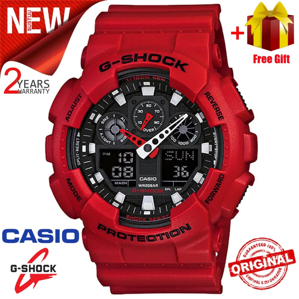 Original G Shock GA 100B 4A Men Sport Digital Watch 200M Waterproof and Shockproof World Time LED Auto Light Wrist Sport Digital Watches with 2 Years Warranty GA100 GA 100 Lazada