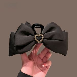 Bow Heart Rhinestone Hairpin Women‘s Korean Fashion Elegant Design Hair Pin Haircliphair Accessories for Girls