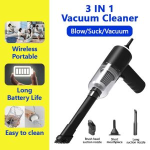 Popcorn 3 in 1 Cordless Car Vacuum Cleaner Portable Vacuum Cleaner Wireless 9000PA Handheld Car Home Mini Vacuum