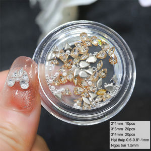 Set Đá Zircon Mix Trang Trí Nail Hình Trái Tim Hình Bướm Siêu Lấp Lánh Hot 2025