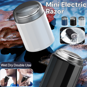 Mini Electric Razor Portable Travel Pocket Shaver Waterproof Wet Dry Double Use Beard Trimmer