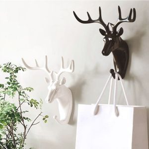 YESPERY Hook for hanging on the wall deer antler Vintage for hanging clothes hat scarf key deer horns hanger shelf wall decoration