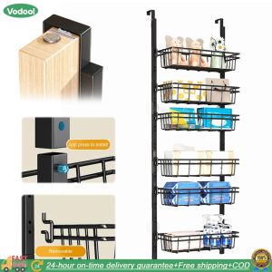 Premium 6-Tier Over The Door Storage Solution with Detachable Spice Racks for Kitchen and Home Storage
