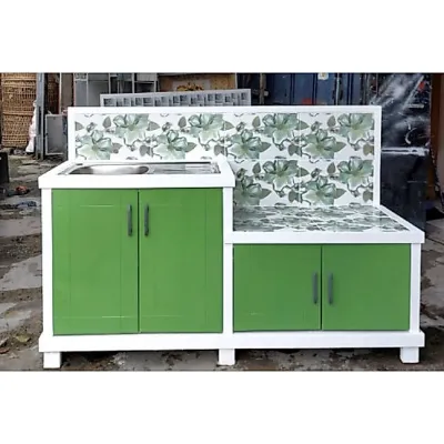 Meja Kompor + Wastafel Meja Dapur Kitchen Set 4 Pintu