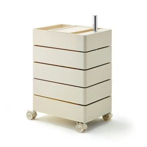 ❣️SPACEIDEAS❣️ Movable Rotating Tray Cart Trolley with Lockable Wheel Office Rotating Drawer Side Table with Rotating Drawer Movable Coffee Table Bedside Table Sofa Side Table Movable Snack Storage Trolley Makeup Storage Box Stationery Storage Box