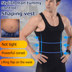 Mens body shaping vest Shaping body knitted underwear Abdominal and chest-binding vest Tight waist 男士收腹背心 男士塑身背心