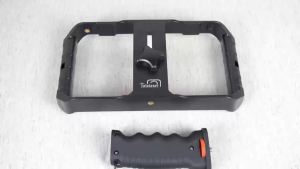 Taisioner Smartphone Video Rig Hand Girp Stabilizer Filmmaking Case Phone girp with rig phone video stabilizer cold shoe for film maker Compatible with iphone 15/14/13/12/ Pro Max and Android