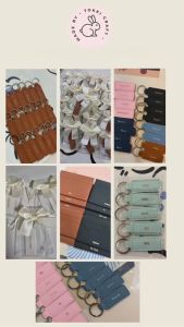 Personalised Hot Stamp Embossed Premium Leather Keychain Custom Name