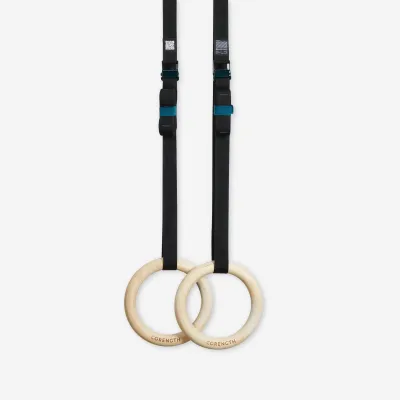 Decathlon Fitness & Training Equipment Cross Training Wood Rings (Adjustable Durable)