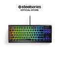 SteelSeries Apex 3 TKL Water-Resistant Wired Gaming Keyboard (64831). 