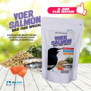 voer salmon dengan kandungan tinggi protein percepat gacor spesial kacer poci anis cocak ijo dll
