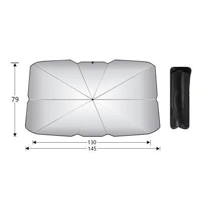 Heat & UV Protection Car Sunshade Umbrella | 10-Rib Durable Windshield Sun Protection | High-Quality Automotive Sun Shield