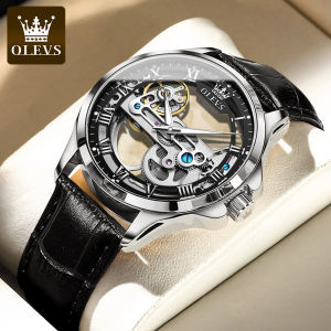 OLEVS Watch for Men Formal Original Automatic Stainless Steel Hollow Design Waterproof Mechanical Mens Watch