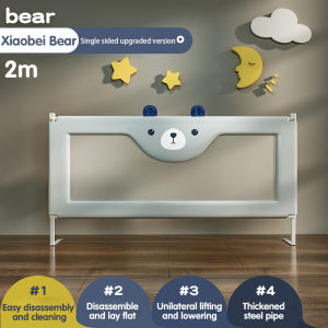 ⚡SG Delivery⚡ Baby Bed Guard Fence Vertical Lift Double Lock Protection Safety Gate Bed Rail Adjustble Height