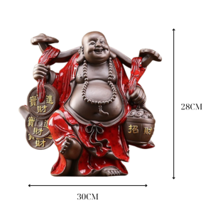 Tượng Phật Di Lặc Như Ý chất liệu Gốm Tử Sa men bóng nhập khẩu làng nghề đúc tượng mỹ nghệ Tỉnh Phúc Kiến Trung Quốc