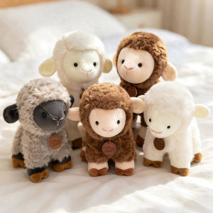 New Sunny Cartoon Sheep Plush Toys Soft Fluffy Standing Sheep Doll Warm Kids Hugging Appease Animal Doll Lovely Birthday Gift