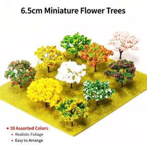 BETTERFORM 5pcs 6.5cm Pink Iron Wire Flower Tree MetalPlastic Artificial Miniature Fairy Garden Tree High Quality Mini Craft Micro Landscaping Decor Outdoor Adventure Camping