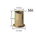 50pcs Mur Rivet Nut Rivnut tanam M3 M4 M5 M6 3mm 4mm 5mm 6mm. 