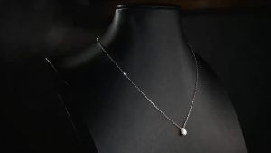 Smyoue Certified 1CT 2CT Pear Cut D VVS1 Moissanite Necklace for Women 18k Gold Plated Jewelry 100% Sterling Silver 925 Pendant