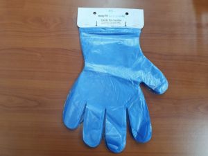 Disposable Plastic Gloves (20 Packets X 100 Pieces / carton) - Easy Fit - Blue Color