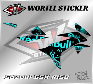 Striping Hologram GSX R 150-Stiker Lis Decal Motor GSX R 150 RedBull
