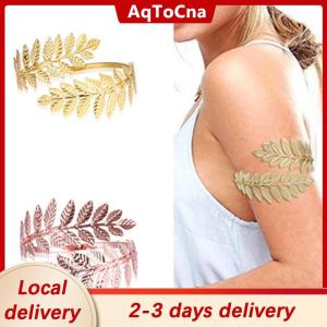 [COD] AqToCna Ship within 24 hours Aryio Metal Greek Roman Laurel Leaf Bracelet Armband Upper Arm Cuff Armlet