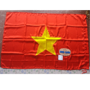 Lá cờ Tổ quốc/cờ đỏ sao vàng vải phi lụa đẹp đắp 2 mặt size 08mx12m