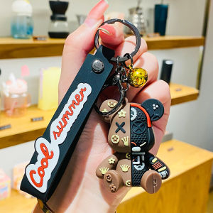 Malaysia Ready Stock✅ Cartoon Doll Mechanical Bear Keychain Fashion PVC Bear Key Ring Colorful Keychains Backpack Pendant Car Key
