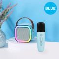 K12 Mini Karaoke Wireless Audio Speaker Bluetooth Microphone Portable Home KTV Karaoke Machine RGB. 
