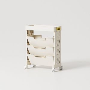 รถเข็นที่เก็บของแบบม้วนรูปหมีบินทันสมัยพร้อมลิ้นชักสำหรับจัดระเบียบบ้าน