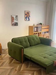 New Chenier Sofa Bed Cream Integrated Small House Living Room Multi functional Foldable Storage Dual use Bed
