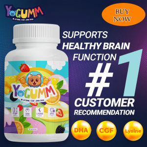 Search & Scroll Yogumm Multivitamins for Kids Lysine CGF and DHA Brain Booster Eye Support Support Brain Development Immune System Height Growth Taller Smarter For kids teens and adult Yogumm Brain Booster Yogumm Vitamins Brain Kid DHA