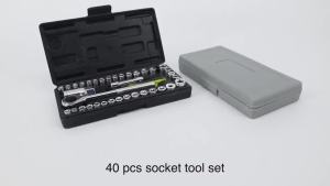 GD MALL 40Pcs Auto Repair Hand Tool Combination Socket Wrench Set Motor Tools