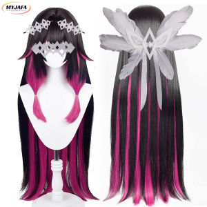 Colombina Cosplay Wig Genshin Impact Cosplay Fatui Snezhnaya Long Mixed Colors Heat Resistant Hair Game Columbina Wigs + WigCap2026