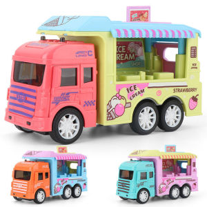Childrens toy car model ice cream truck hamburger truck inertia pull-back model car simulation model car toy