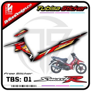 Sticker Striping Variasi Smash New SR - Stiker Striping Motor Smash New SR. TBS.SF.01