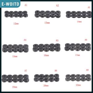 E-WOITD  10Pcs Black Carbon Brush Holder Cap Brushes Cover 13 14 15 16 18 20 22mm
