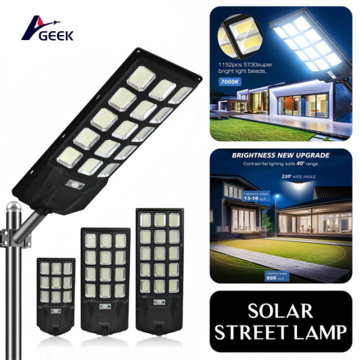 GEEK Solar Light 8000W Super Bright Solar Light Outdoor Waterproof LED ...