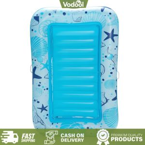 [VSC] PVC Sunbathing Floating Raft Dual-Use Large Folding Float Row Thicken Foldable Pool Lounger Bed for Lawn & Water Relax