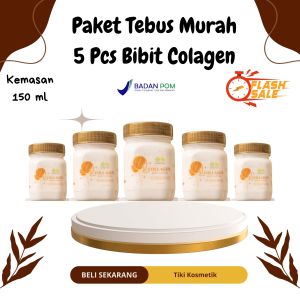 Lotion Bibit Collagen Bibit Fleo 5 Pcs Pencerah Kulit Bebas Belang Cerah Alami Sehat Wangi Harus BPOM 150 gr