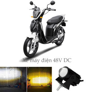Đèn pha bi cầu 2 màu dùng xe máy điện 12v 24v 48V 80V chip IP67