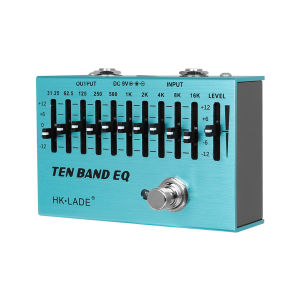 HK·LADE 10-Band Guitar Equalizer Pedal with True Bypass EQ Effect Alloy Effects Pedal for Electric Guitar & Bass