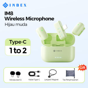 INBEX IM8 Mini Microphone Wireless Mic  Macaron Mengurangi 99% kebisingan&6 gram &AI Sound Card