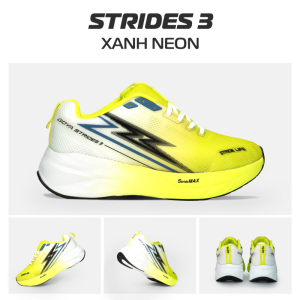 [TẶNG DÉP FLIP] Giày thể thao chạy bộ nam nữ Goya Strides 3 phiên bản mới full màu - Siêu êm thoáng khí thời trang