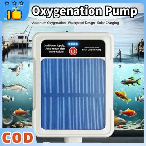 Solar Powered Oxygen Pump Ultra-Silent Mini Portable Power Aerator High Power Fish Tank Air Pump